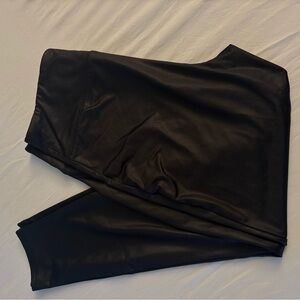 SPANX Black Faux Leather leggings